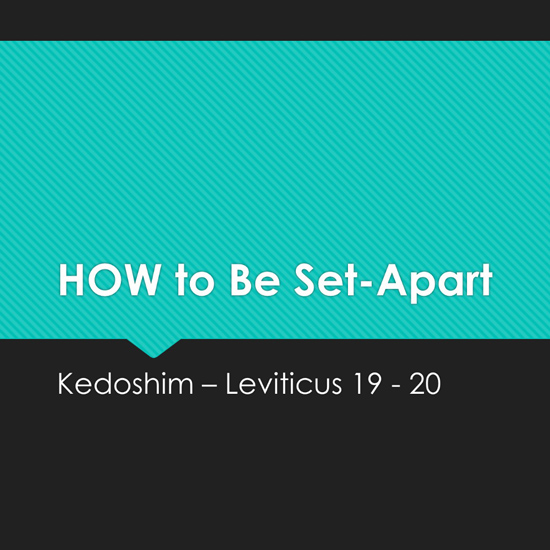 How to be Set Apart - Patrick Shannon